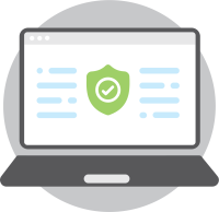 Icon of Laptop with Secure Website